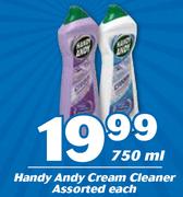 Handy Andy Cream Cleaner Assorted-750ml Each
