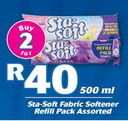 Sta Soft Fabric Softener Refill Pack Assorted-2 x 500ml