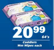 Cuddlers Wet Wipes-64's Each