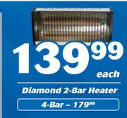 Diamond 2 Bar Heater-Each