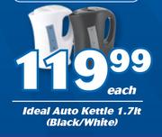 Ideal 1.7Ltr Auto Kettle (Black/White)-Each