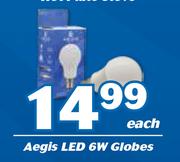 Aegis LED 6W Globes-Each