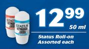 Status Roll-On Assorted-50ml Each