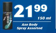 Axe Body Spray Assorted-150ml