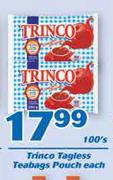 Trinco Tagless Teabags Pouch-100's Each