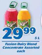 Fusion Dairy Blend Concentrate-5Ltr Each