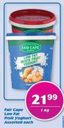 Fair Cape Low Fat Fruit Yoghurt-1kg Each