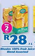Rhodes 100% Fruit Juice Blend-2x1Ltr
