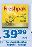 Freshpak Rooibos Tagless Teabags-80's