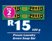 Preem Laundry Green Soap Bar-2x500g