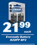 Eveready Battery R20PP BP2-Each