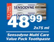 Sensodyne Multi Care Value Pack Toothpaste-2x75ml