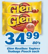 Glen Rooibos Tagless Teabags Pouch-80's Each