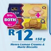 Henro Lemon Creams & Marie Biscuits 150g-For Both