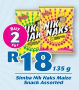 Simba Nik Naks Maize Snack-2x135g