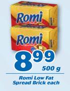 Romi Low Fat Spread Brick-500g Each