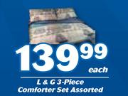 L&G 3-Piece Comforter Set-Each