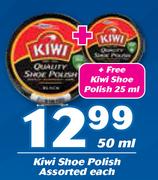 Kiwi Shoe Polish Assorted-50ml Each