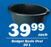 Budget 90Ltr Basin Oval-Each