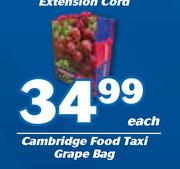 Cambridge Food Taxi Grape Bag-Each