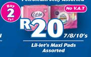 Lil-Let's Maxi Pads Assorted 7/8/10's-For 2