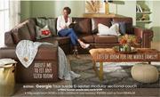 Georgia Faux Suede 6-Seater Modular Sectional Couch 829606
