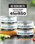 Food Lover's Shredded Tuna In Brine-For 4 x 170g
