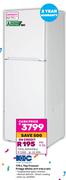 KIC 170L Top Freezer Fridge White KTF 518/2 WH