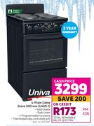 Univa 4 Plate Cable Stove 500mm U405-1