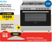 Elba 900mm 5-Burner Gas Electric Stove 04-96CL727