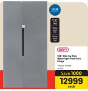 Defy 559L Side-By-Side Naturelight Frost-Free Fridge DFF536