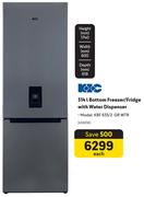 KIC 314L Bottom Freezer/Fridge With Water Dispenser KBF 635/2 GR WTR 