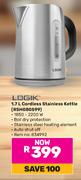 Logik 1.7L Cordless Stainless Kettle RSH080599