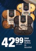 Spar Bakery Muffins Assorted-4s