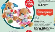 Fisher-Price Assorted Laugh & Learn Smart Stages Puppies MFP-FPM43, MFP-FPP51-Each