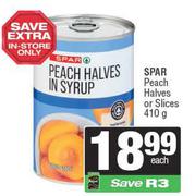 Spar Peach Haves Or Slices-410g 