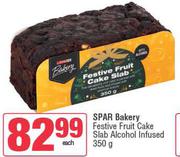 Spar Bakers Festive Fruit Cake Slab Alcohol Infused-350g Each