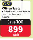 GSI Clifton Table-Each