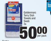 Goldenmarc Terry Dish Towels And Swab-3's Per Pack
