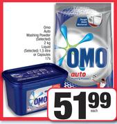 Omo Auto Washing Powder (Selected) 2kg Liquid (Selected) 1.5Ltr Or Capsules 17's Pack-Each