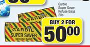 Garbie Super Saver Refuse Bags-For 2 x 20's