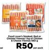 Food Lover's Smoked, Red Or Chicken Viennas 1Kg Or Chicken & Cheese Viennas 660g-Per Pack