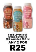 Food Lover's Full Cream Flavoured Milk Assorted-For Any 2 x 300ml