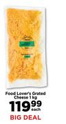 Food Lover's Grated Cheese-1Kg Each