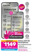 2 x Samsung Galaxy S24 5G Smartphone-On 1GB Red Core + On Promo 10GB Data