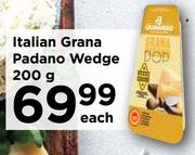 Italian Grana Padano Wedge-200g Each