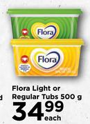 Flora Light Or Regular Tubs-500g Each