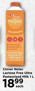 Clover Nolac Lactose Free Ultra Pasteurised Milk-1Ltr Each