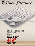 Pure Pleasure Electric Heating Pad-30cm X 40cm