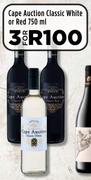 Cape Auction Classic White Or Red-For 3 x 750ml